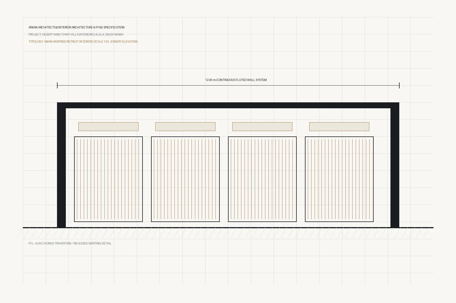 Sunken lounge architectural drawing plate