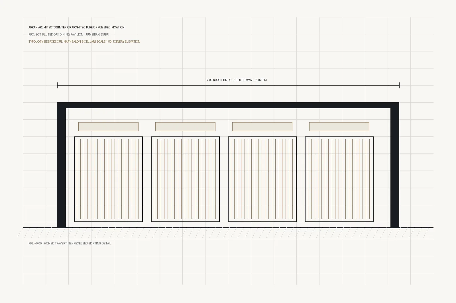 Culinary joinery architectural drawing plate