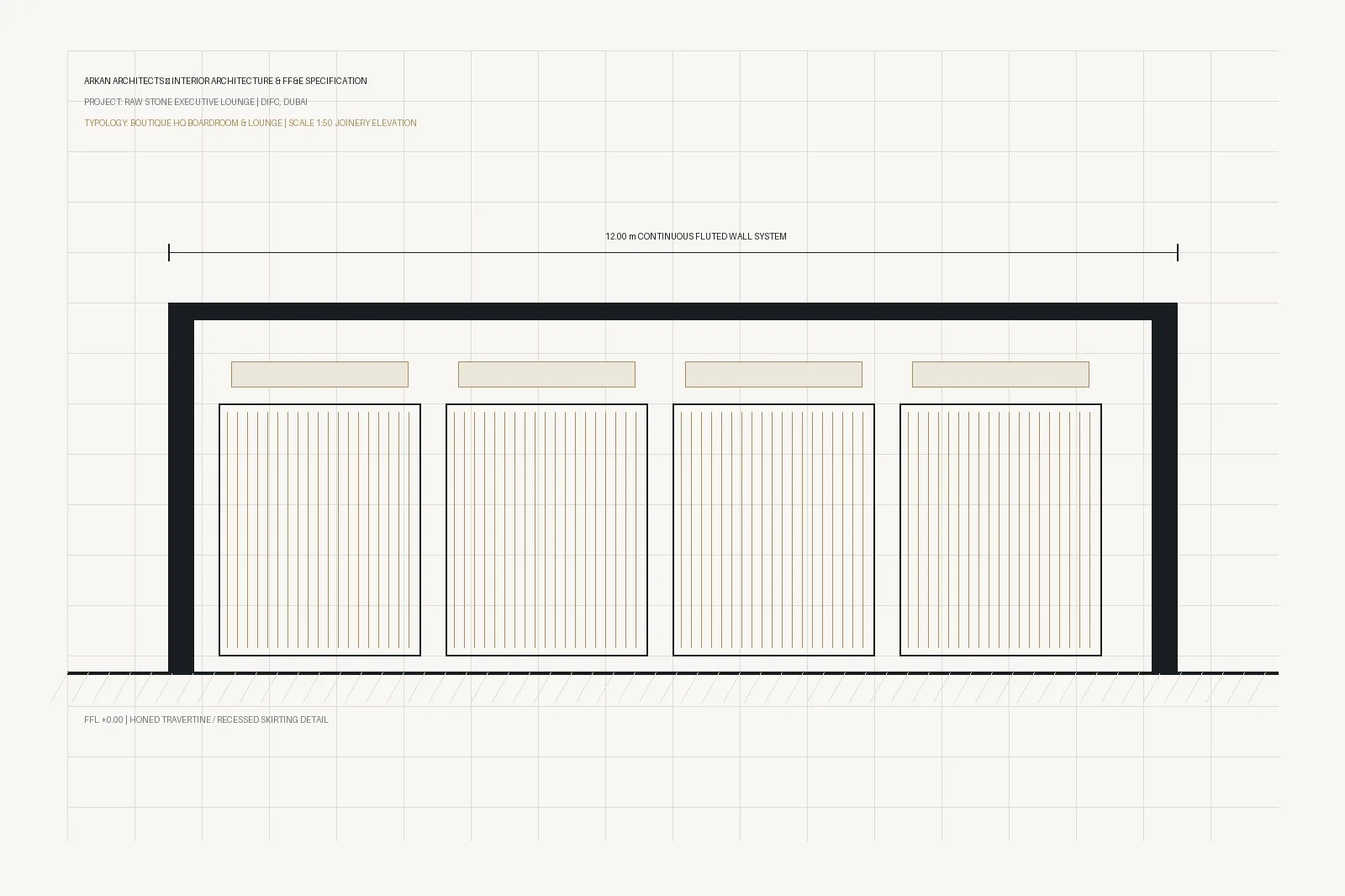Executive boardroom architectural drawing plate